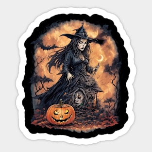 Autumn Witch Sticker